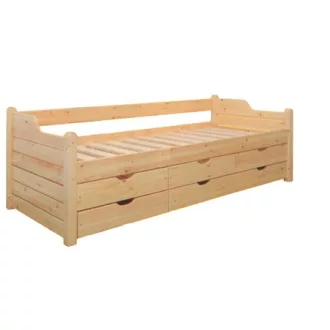 4+1 fiókos fenyő ágykeret 80x200 + ajándék ágyráccsal