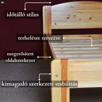  Henrik fenyő ágyváz alacsony lábvéggel 90x200