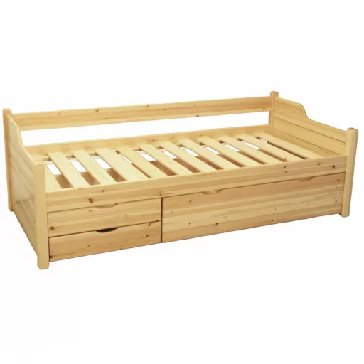 3 fiókos fenyő ágykeret + ajándék ágyráccsal