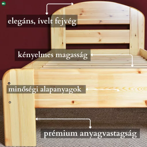 Anikó fenyő ágykeret 90x200