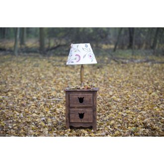Tulipán 2 fiókos fenyő éjjeliszekrény ( 03. kód )
