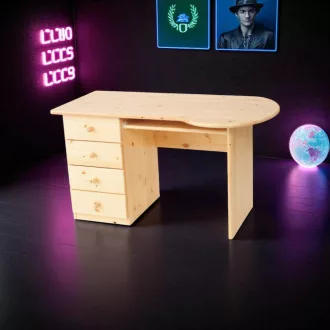   Claudia 4 fiókos fenyő computerasztal / számítógépasztal