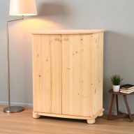 Anikó 2 ajtós fenyő komód 93 cm magas/polcos