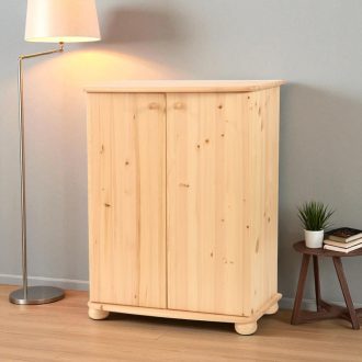 Anikó 2 ajtós fenyő komód 93 cm magas/polcos