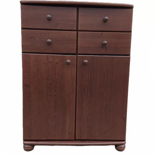 Anikó 2 ajtós 4 kis fiókos fenyő komód