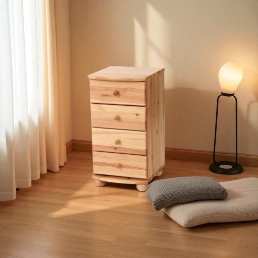 Claudia 4 fiókos keskeny fenyő komód