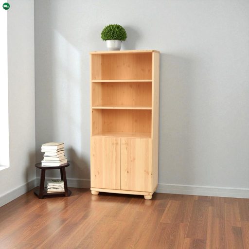 Claudia 2 ajtós nyitott polcos fenyő szekrény