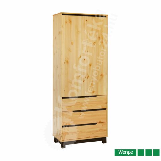 Lexa szekrény 3 fiókos akasztós  Wenge