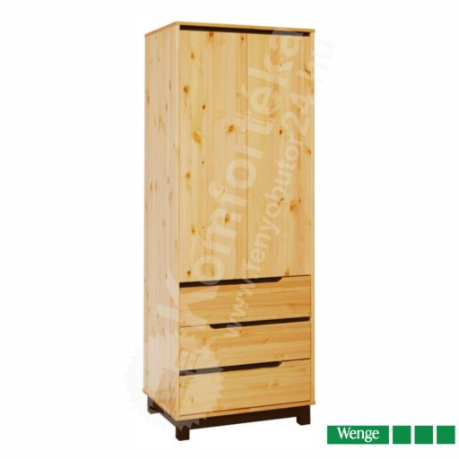 Lexa nagy szekrény 3 fiókos polcos  Wenge