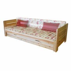   Vanessa kihúzható fenyő kanapé ágykeret ágyráccsal, ágyneműtartóval