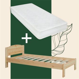   Henrik fenyő ágyváz alacsony lábvéggel  + Sigló 90x200 matraccal