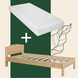   Henrik fenyő ágyváz alacsony lábvéggel + Perfect fusion 90x200 matraccal