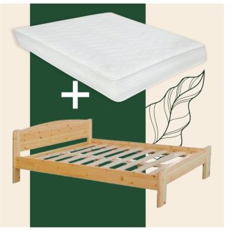   Henrik fenyő ágyváz alacsony lábvéggel  180 + Sigló 180x200 matraccal