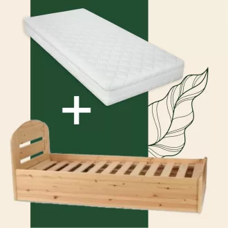   Anikó fenyő ágyneműtartós ágy + prémium 7 zónás 90x200 matraccal