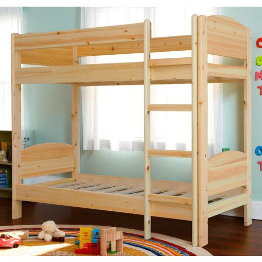 Henrik emeletes fenyő ágy + 2 db Max matrac 