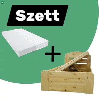   Anikó fenyő ágyneműtartós ágy jobb OLDALRA nyílós 90 + Max matrac 90'