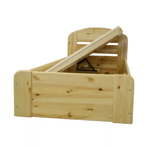 Anikó fenyő ágyneműtartós ágy jobb OLDALRA nyílós 90 + Max matrac 90'