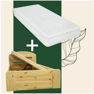   Anikó fenyő ágyneműtartós ágy bal OLDALRA nyíló 90 + kemény 90x200 matraccal