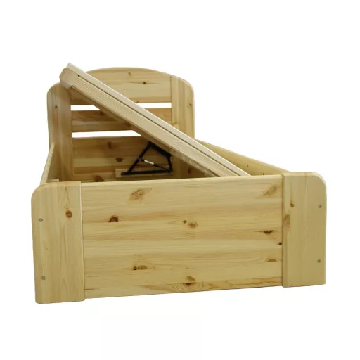 Anikó fenyő ágyneműtartós ágy bal OLDALRA nyíló 90 + Max matrac 90'