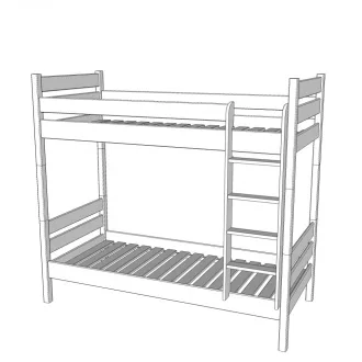   Leo duplex fenyő emeleteságy 90x200 + ajándék ágyráccsal