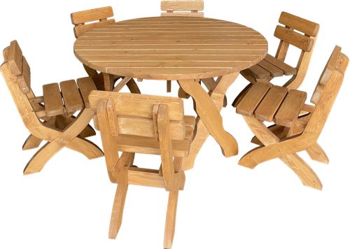 Kerti kör asztal székekkel