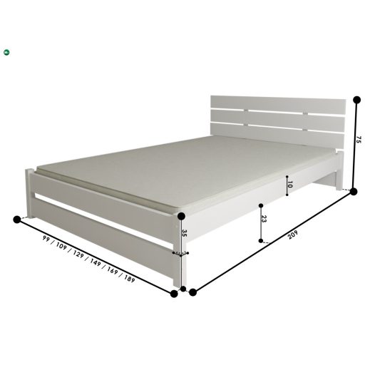 Marci fenyő ágykeret 140 + ajándék ágyráccsal