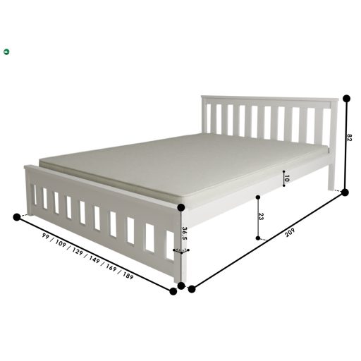 Ada Szürke fenyő ágykeret 90 + ajándék ágyráccsal