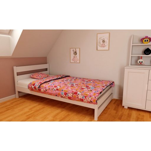 Kamilla Fehér fenyő Gyerekágy 80x180 + ajándék ágyráccsal