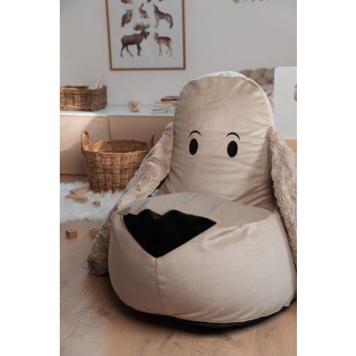 Hug-Me kutya alakú babzsákfotel gyerekeknek bézs