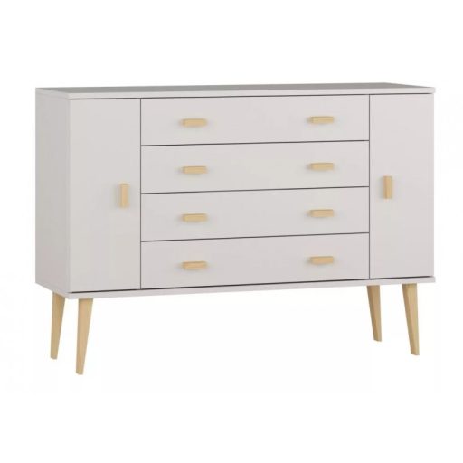 Lara fenyő komód 2 ajtós 4 fiókos 135