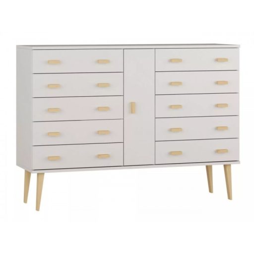 Lara fenyő komód 1 ajtós 10 fiókos 155