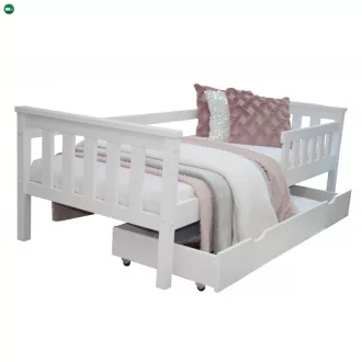   Max Asia fenyő fehér gyerekágy 80x160  + ajándék ágyráccsal