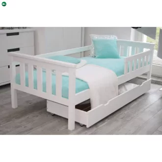   Max Asia fenyő fehér gyerekágy 80x160  + ajándék ágyráccsal