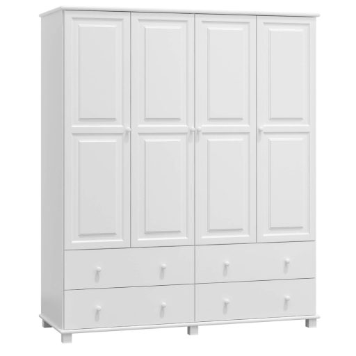 Magic 4 ajtós szekrény   NR6 fehér 160'