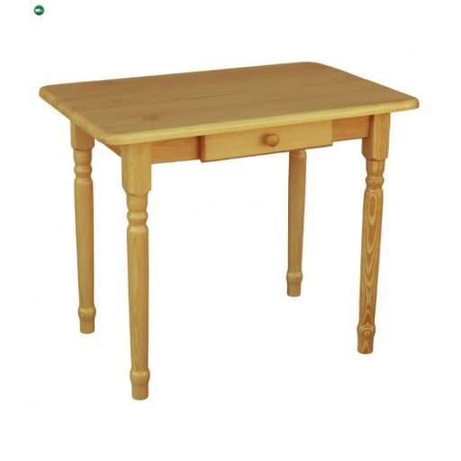 Étkezőasztal fiókos faragott lábbal 90x70 éger