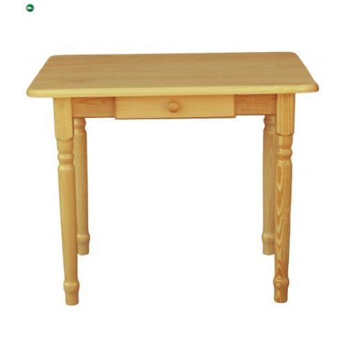 Étkezőasztal fiókos faragott lábbal 90x70 éger