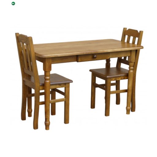 Étkezőasztal fiókos faragott lábbal 120x60 tölgy