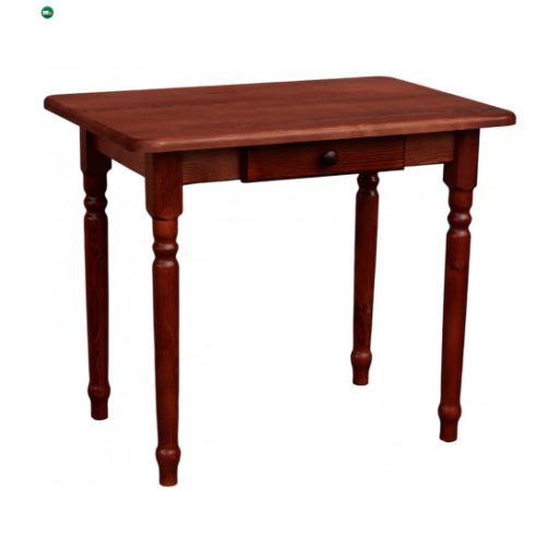 Étkezőasztal fiókos faragott lábbal 90x70 calvados