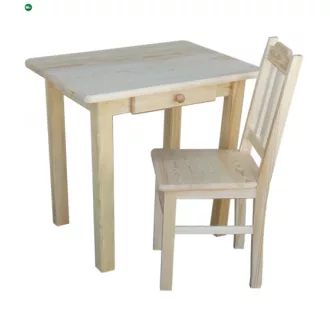 Étkezőasztal fiókos 80x50 natúr