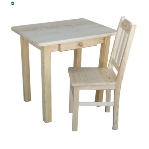 Étkezőasztal fiókos 80x50 natúr