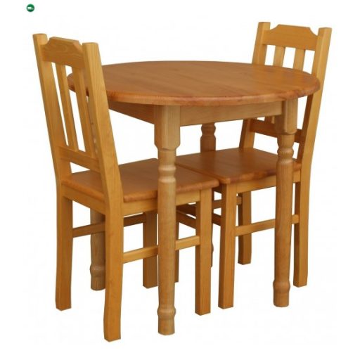 Étkezőasztal kerek faragott lábbal 90' éger