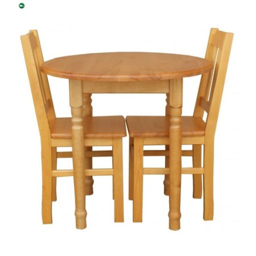 Étkezőasztal kerek faragott lábbal 90' éger