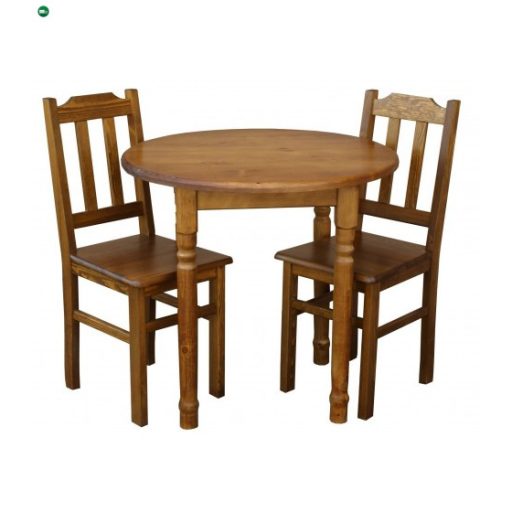 Étkezőasztal kerek faragott lábbal 90' tölgy