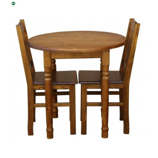 Étkezőasztal kerek faragott lábbal 90' tölgy