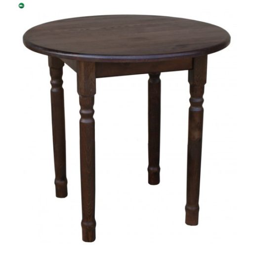 Étkezőasztal kerek faragott lábbal 90' barna