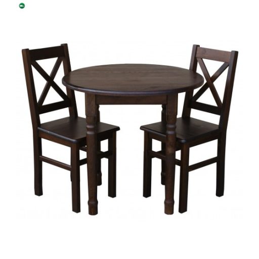 Étkezőasztal kerek faragott lábbal 90' barna