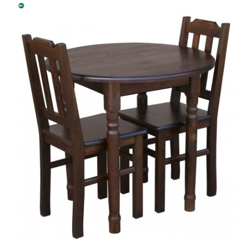 Étkezőasztal kerek faragott lábbal 90' barna