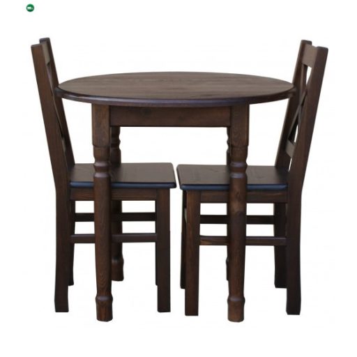 Étkezőasztal kerek faragott lábbal 90' barna