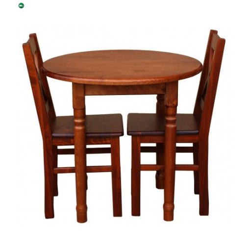 Étkezőasztal kerek faragott lábbal 90' calvados