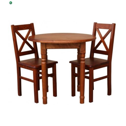 Étkezőasztal kerek faragott lábbal 90' calvados